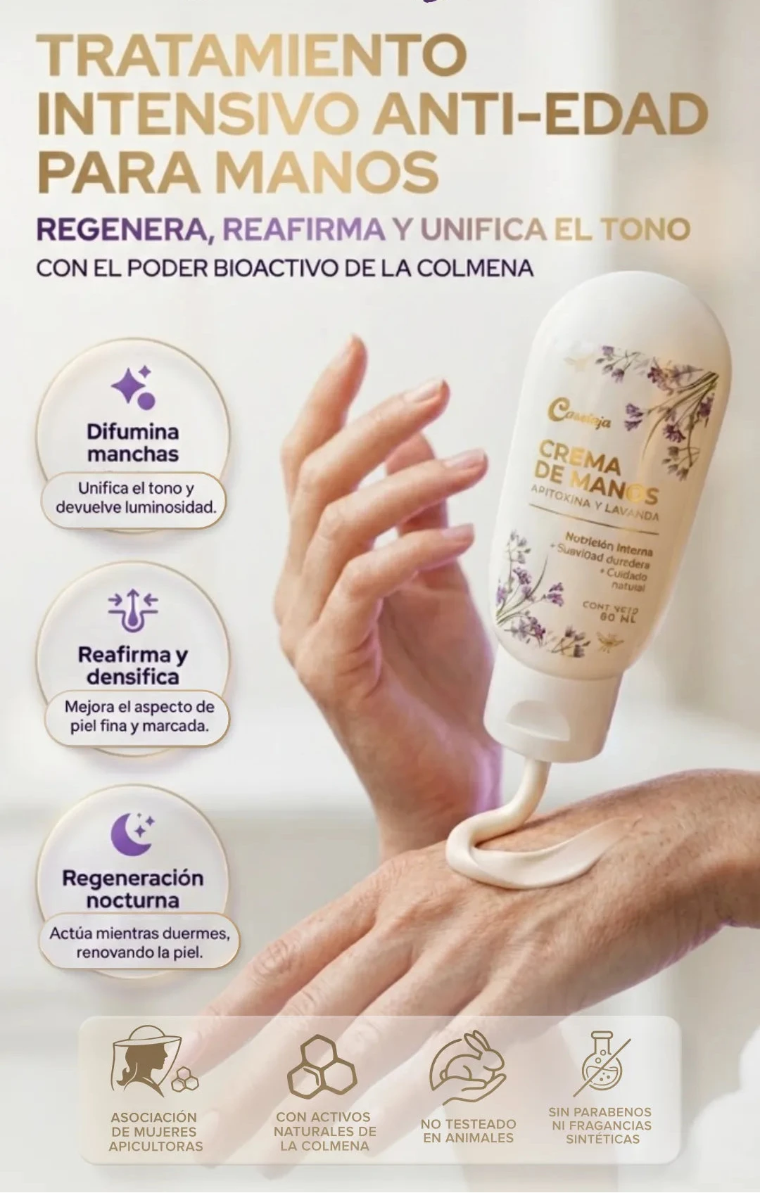 Crema de Manos Apitoxina y Lavanda