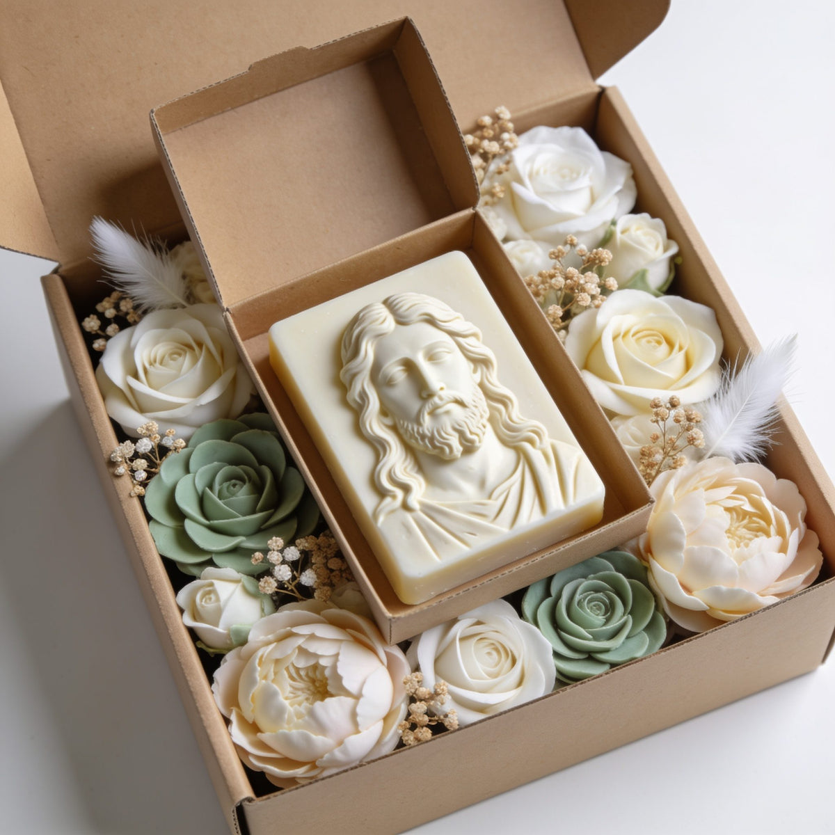 Caja Divina — Rosas de Jabón con Jesús