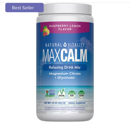 MAXCALM Polvo de frambuesa y limón 16 oz