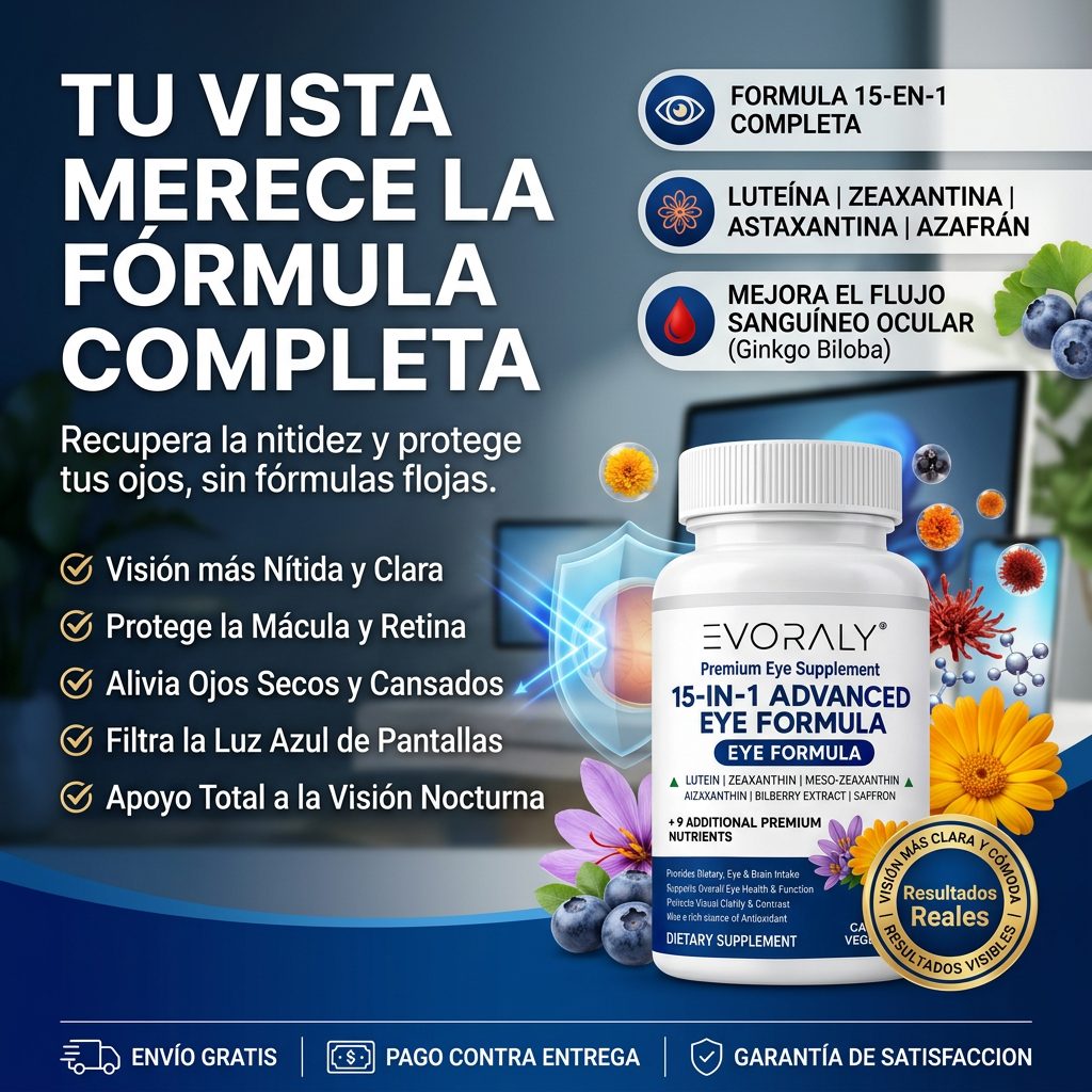 EVORALY Vision 15-en-1 Fórmula Avanzada para la Vista 60 Cápsulas