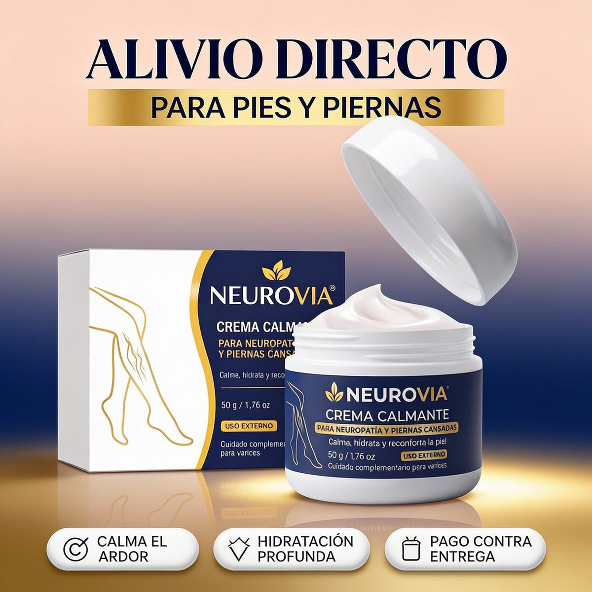 NEUROVIA Crema Calmante para Neuropatía 50g