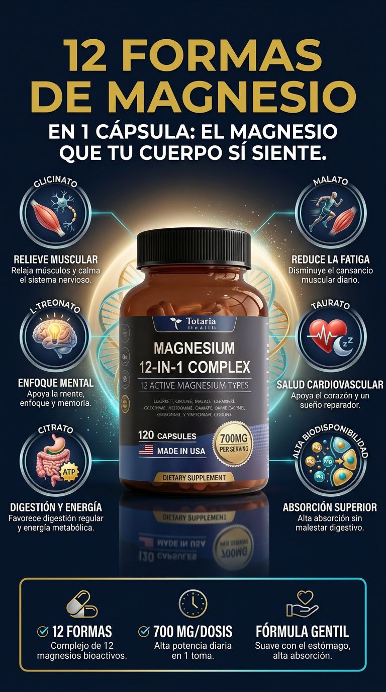 Magnesio 12 en 1 — 12 formas de magnesio